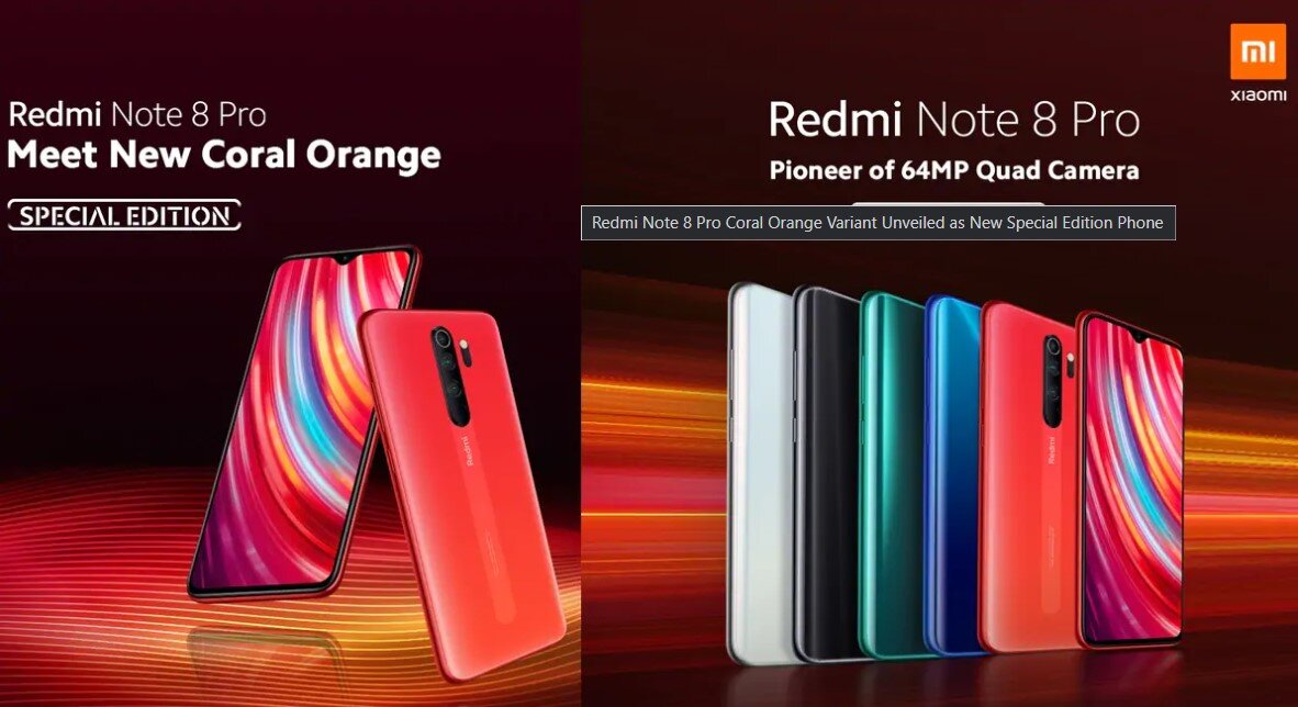 Redmi Note 8 Pro Coral Orange